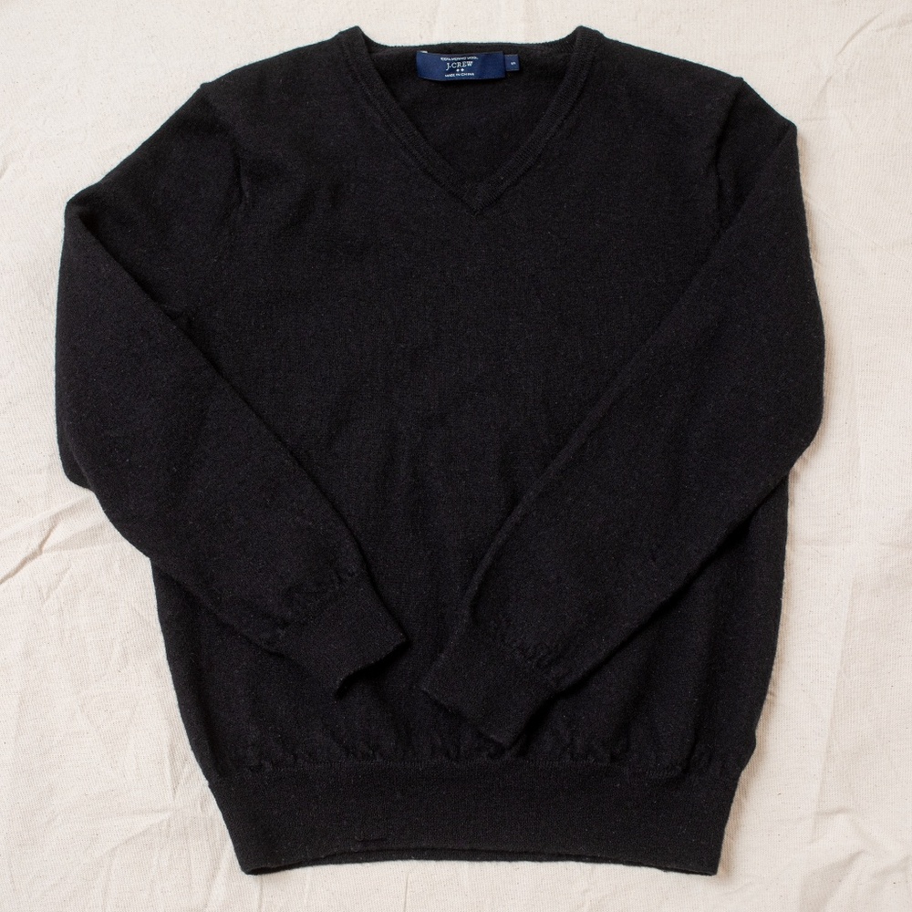 J Crew 100% Merino Wool V-Neck Sweater
